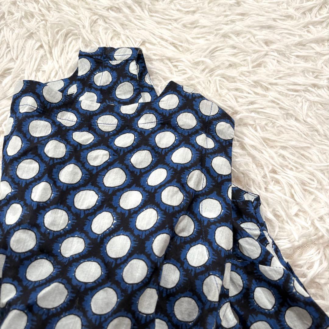 美品✨️ハウスオブロータス　2024 ドットプリント ノースリーブ ワンピース