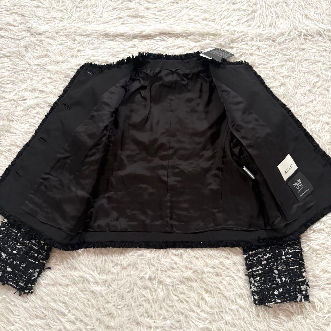 新品タグ付き✨アナイ　チェックジャガード ジャケット　ツイード　マリアケント