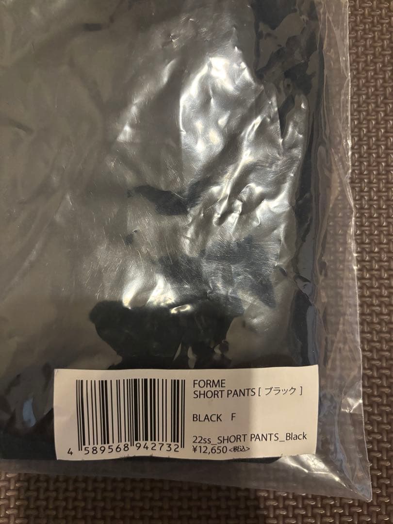 未使用タグ付き東原亜希 FORME MOTHER 撥水ショート パンツ ブラック