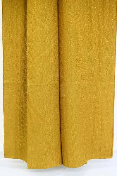 ★専用★美品 色無地 単衣 染抜き一つ紋 芥子色 花 地紋 身丈156cm 正絹