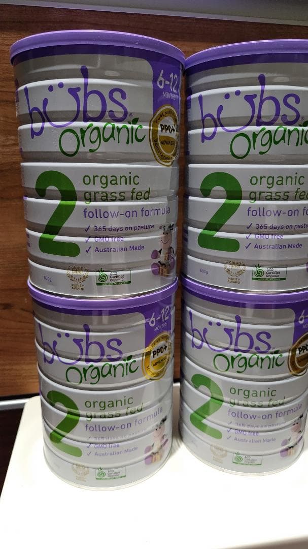 Bubs オーガニック粉ミルク ステップ2 (6～12カ月) 大缶 800g