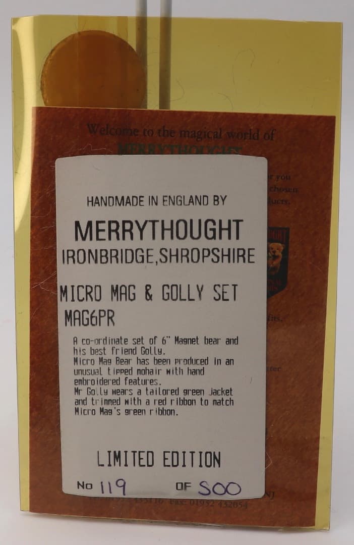 テディベアとゴリー人形のセット メリーソート500セット限定品 2000年度