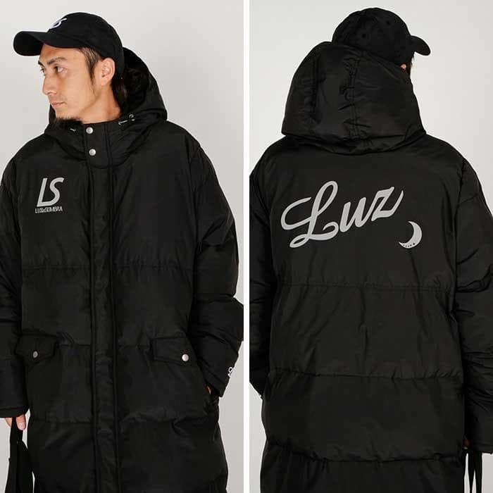 美品　LS フード付きロングダウンコート ブラック　ルースイソンブラ　XL