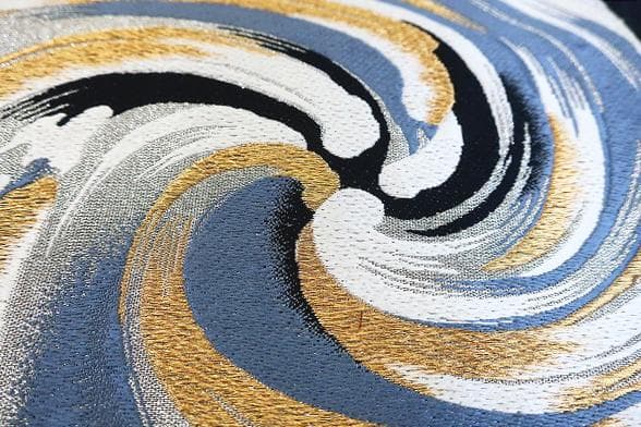 未使用品 袋帯 千地泰弘 流水 金糸 銀糸 長さ4m30cm 仕立て上がり 正絹