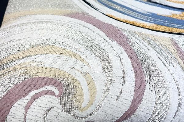 未使用品 袋帯 千地泰弘 流水 金糸 銀糸 長さ4m30cm 仕立て上がり 正絹