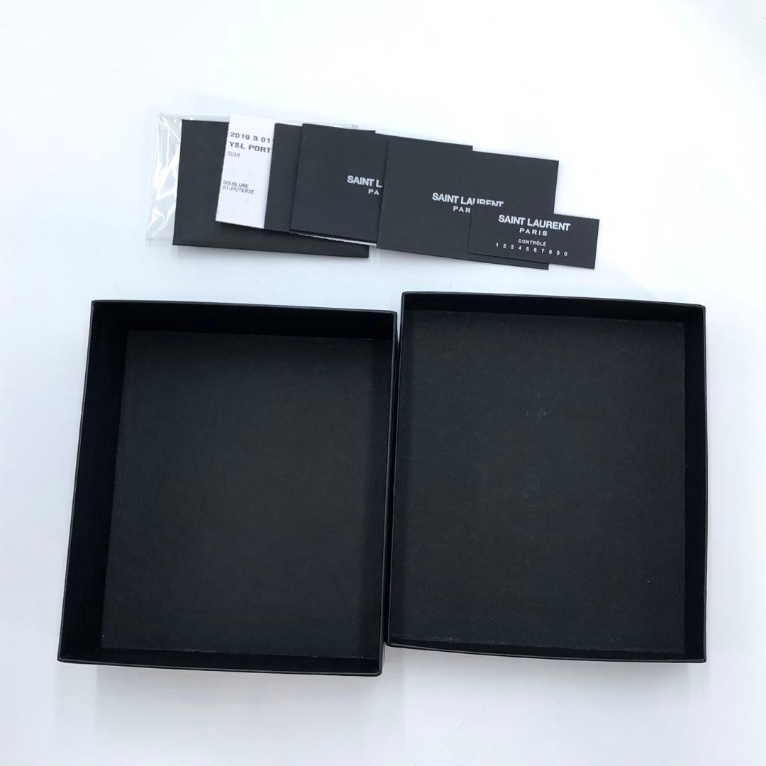 箱付き⭐サンローランパリ 三つ折り財布 キルティング YSL カサンドラ