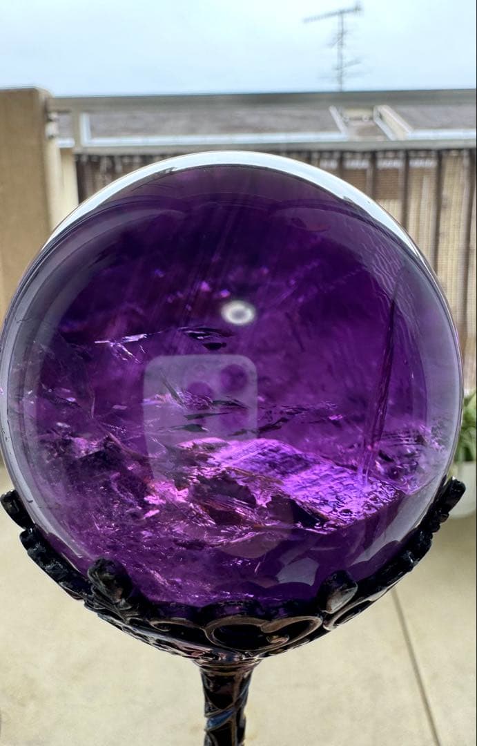 アメジスト スフィア 丸玉 大玉 70mm 最高品質 レア