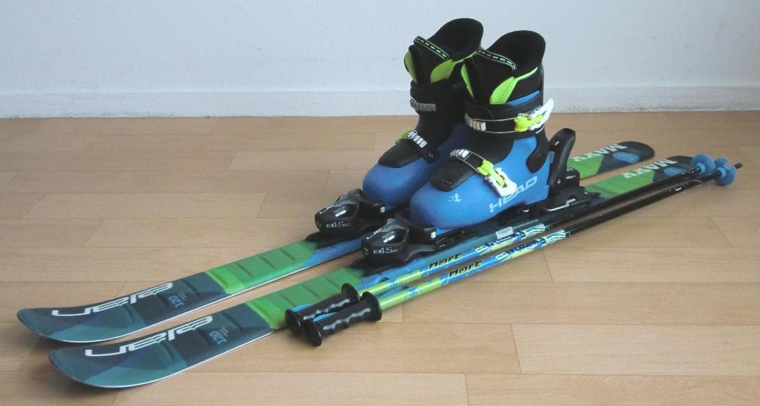 ■11月限定■送料無料■ELAN■子供用スキーセット■120/22.5■WAX■