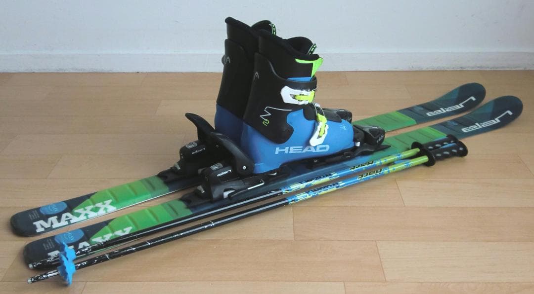 ■11月限定■送料無料■ELAN■子供用スキーセット■120/22.5■WAX■