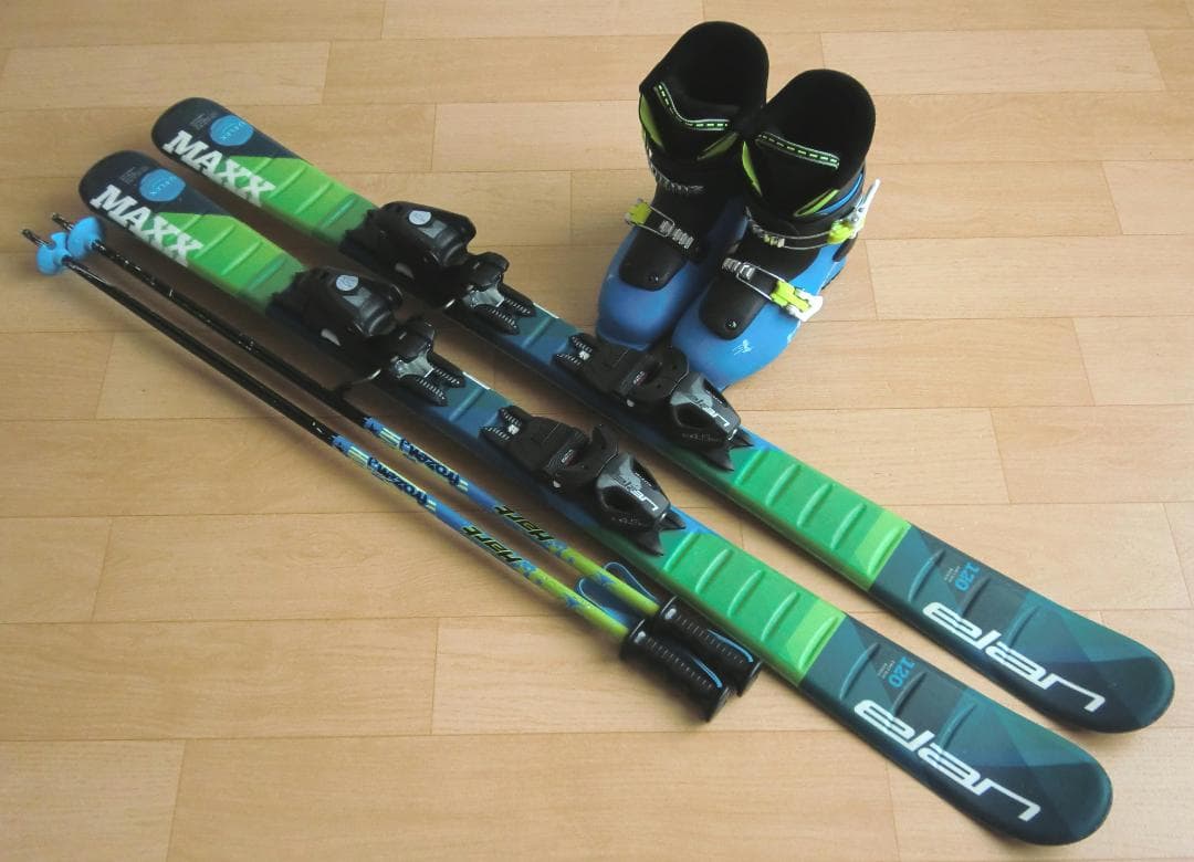 ■11月限定■送料無料■ELAN■子供用スキーセット■120/22.5■WAX■