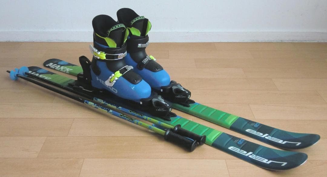 ■11月限定■送料無料■ELAN■子供用スキーセット■120/22.5■WAX■