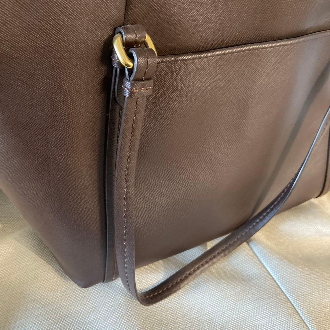 美品【coach】レザートートバッグ　ダークブラウン