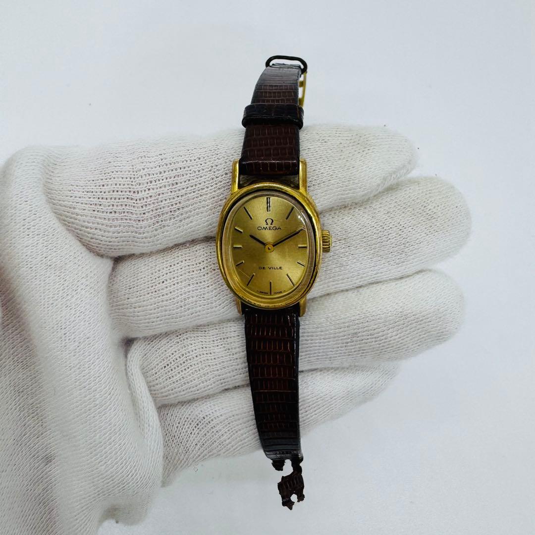 ✨OMEGA✨オメガ✨Deville✨ゴールド文字盤✨ヴィンテージ✨腕時計✨