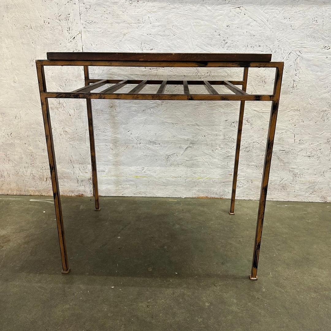 ウッドテーブル アンティーク オールド加工 アイアン家具 Y0286