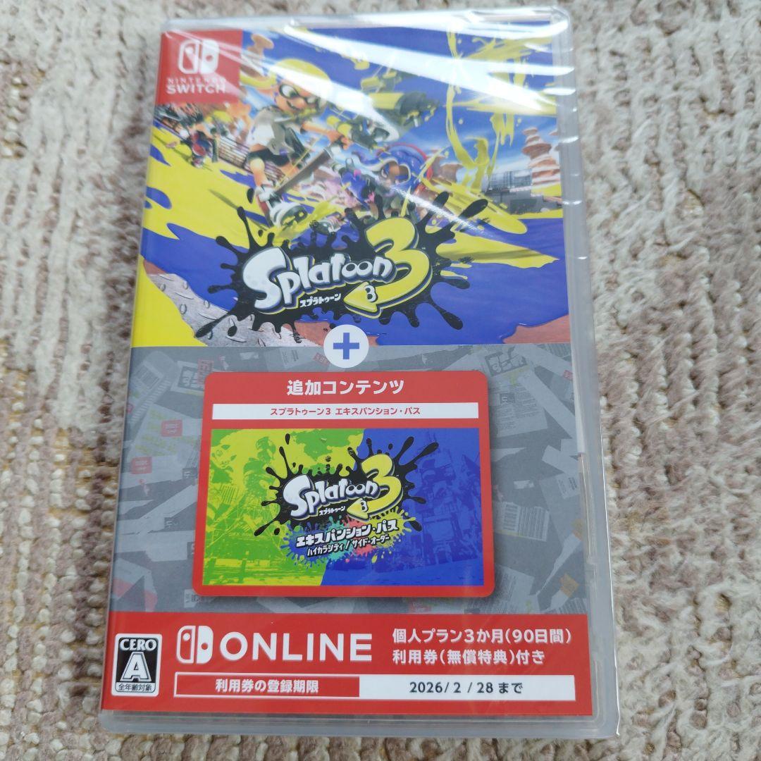 【新品・未開封品】Switch スプラトゥーン3 + エキスパンション・パス