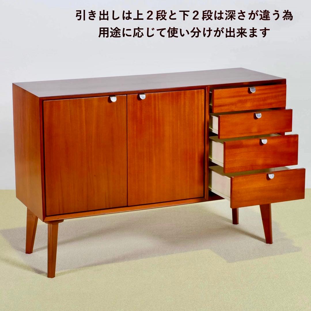 J 新品 北欧 リビングボード キャビネット リビング収納 本棚 飾り棚 天然木