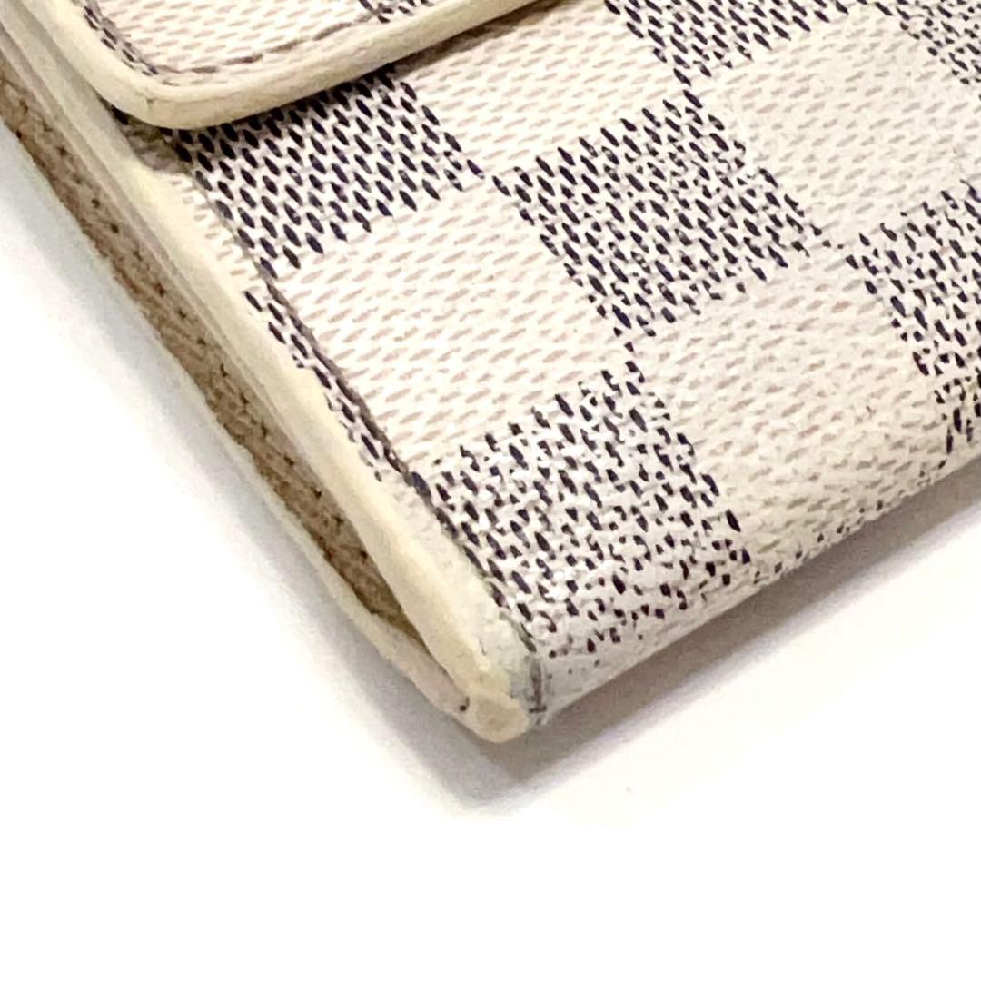 ルイヴィトン ダミエ アズール ポルトフォイユ サラ 長財布 白 N61735