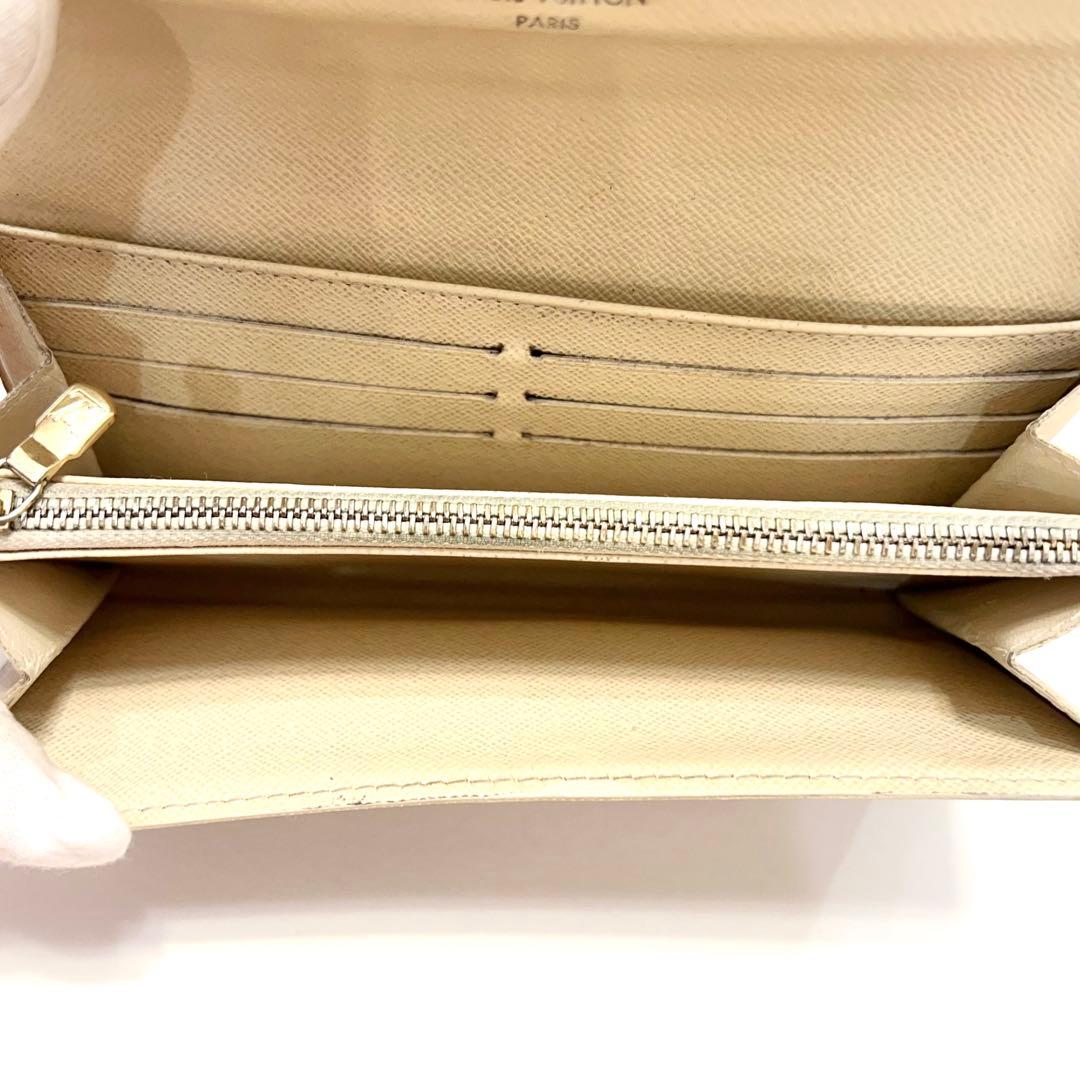 ルイヴィトン ダミエ アズール ポルトフォイユ サラ 長財布 白 N61735
