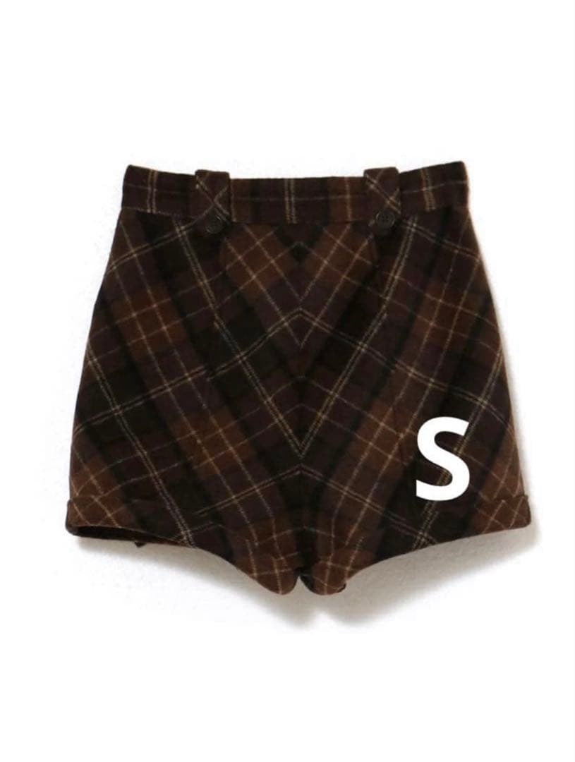 andmary アンドマリー Ribbon check mini pants