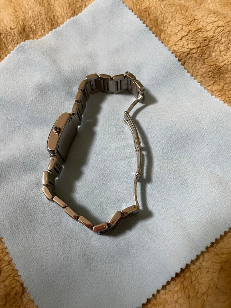 ステンレススチール クォーツ腕時計 シルバー