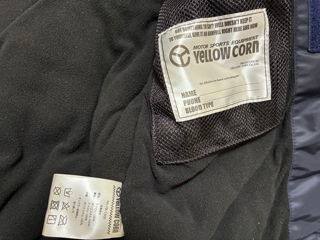 YELLOW CORN バイクジャケット ネイビー　ウィンター
