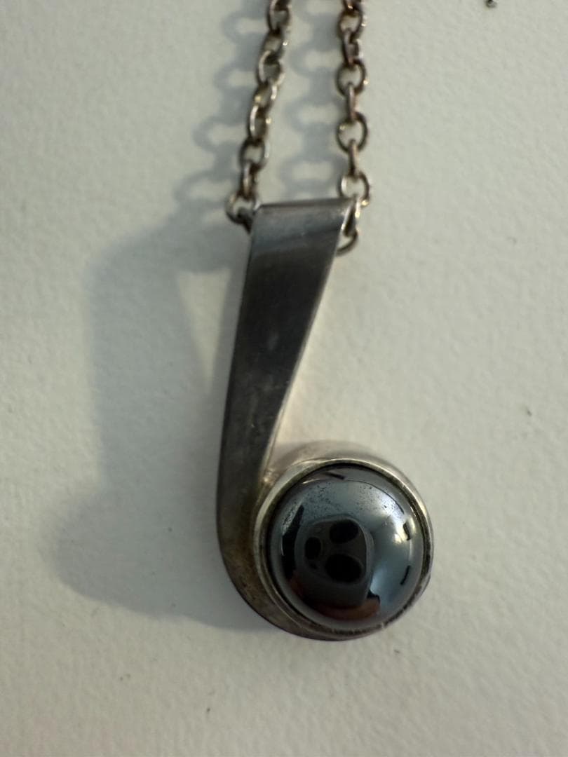   ハンスハンセン ヘマタイト ネックレス　#4506-4