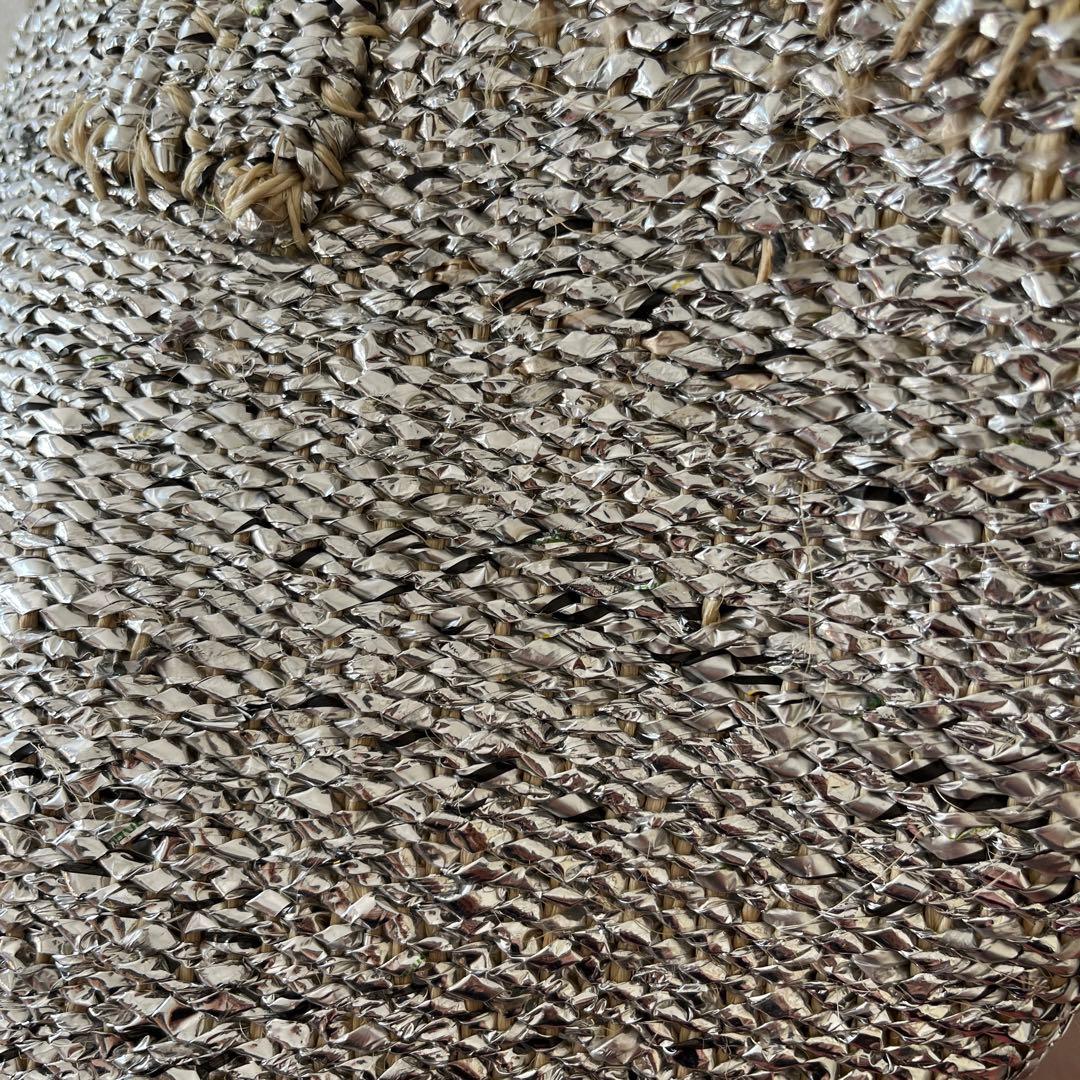 ★RECTANGLE★ シルバーバスケット　かごバッグ