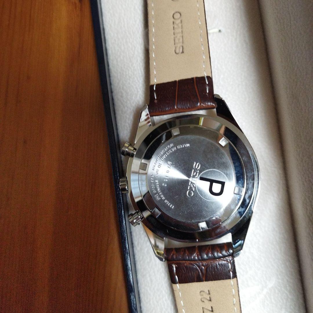 最終価格セイコー100m防水クロノグラフ本皮ベルト新品未使用品デッドストック