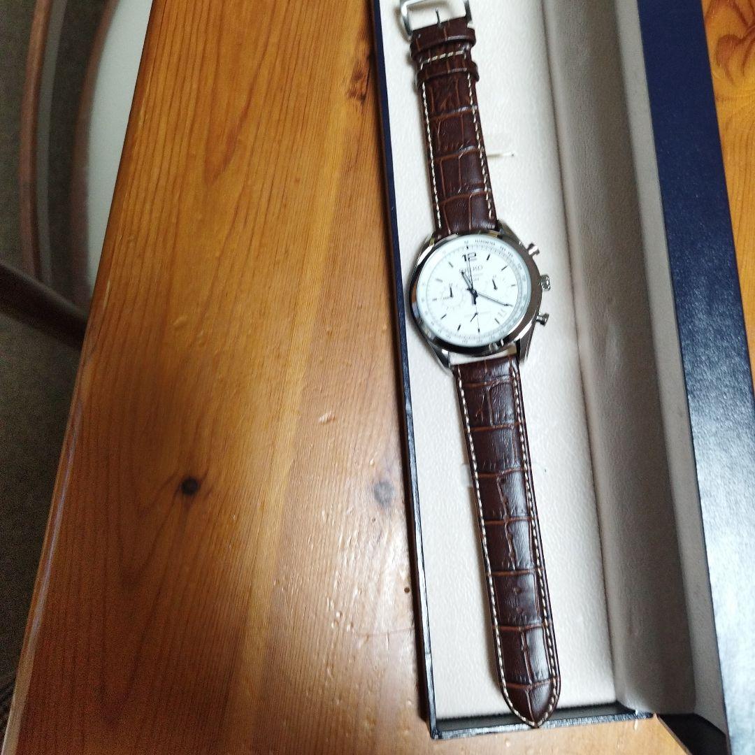 最終価格セイコー100m防水クロノグラフ本皮ベルト新品未使用品デッドストック