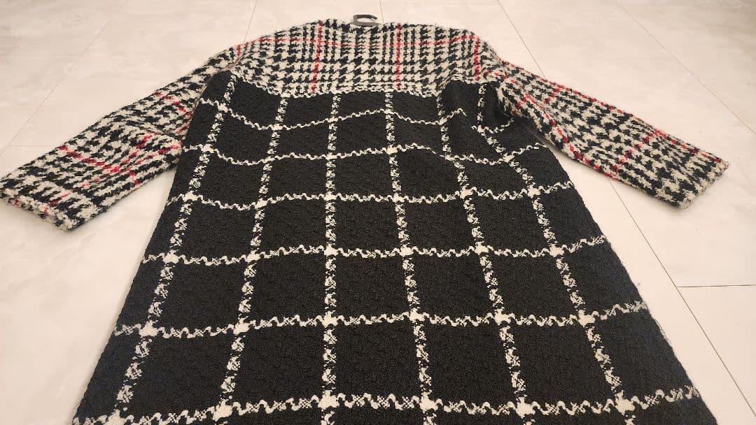 グレースゴンチネンタル　ダイアグラム　チェック柄ロングコート　36