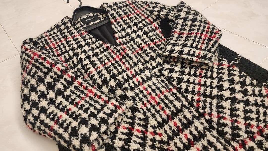 グレースゴンチネンタル　ダイアグラム　チェック柄ロングコート　36