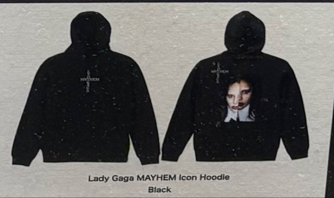 Lady Gaga MAYHEM Icon Hoodie Black Lブラック