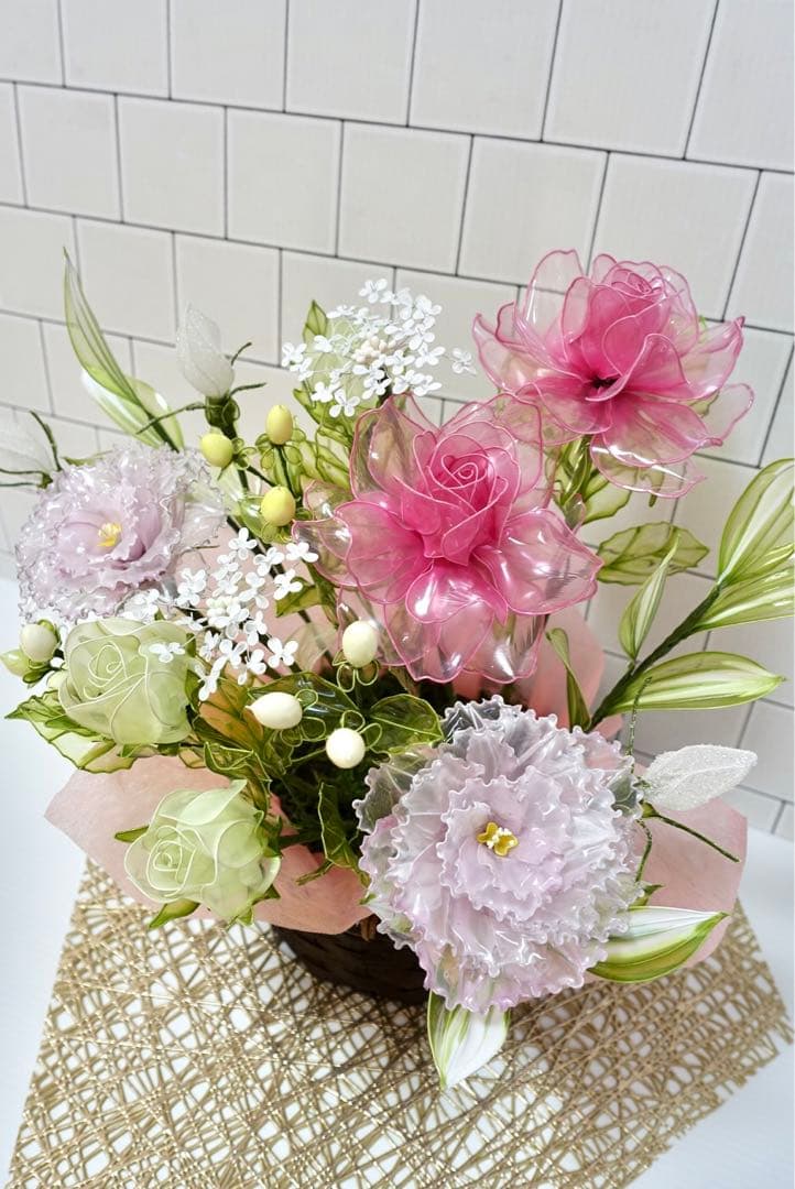 アメリカンフラワー（バラ、トルコキキョウ）ディップフラワー