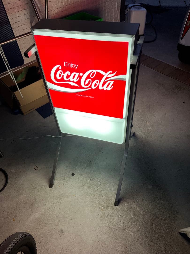 Coca-Cola スタンド看板 LED照明付き