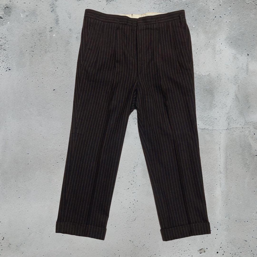 着画有り 60s vintage 昭和 スーツ セットアップ ダブル ウール