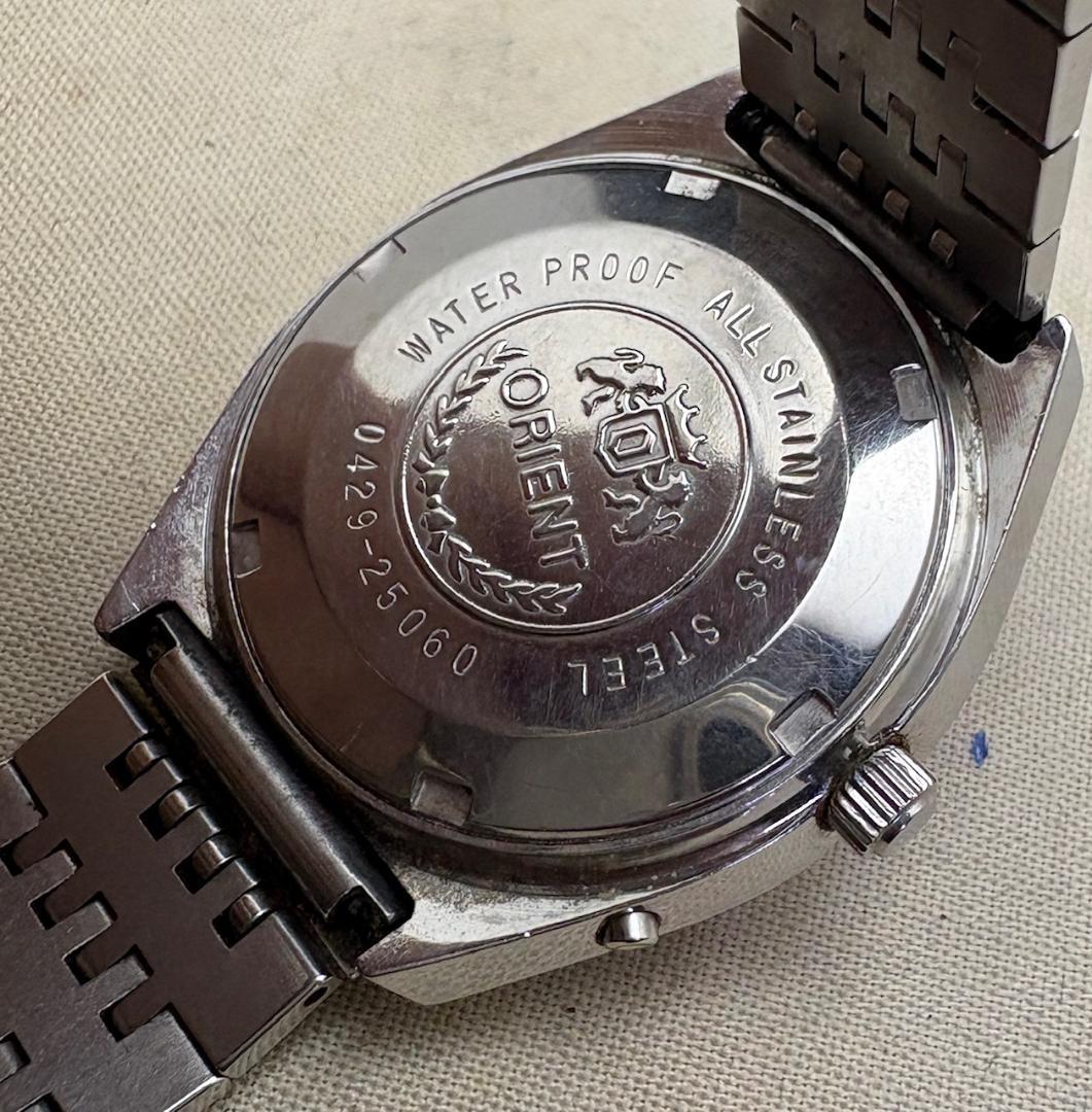 929/稼働 オリエント クロノエース 9面カットガラス ホログラム盤 自動巻き