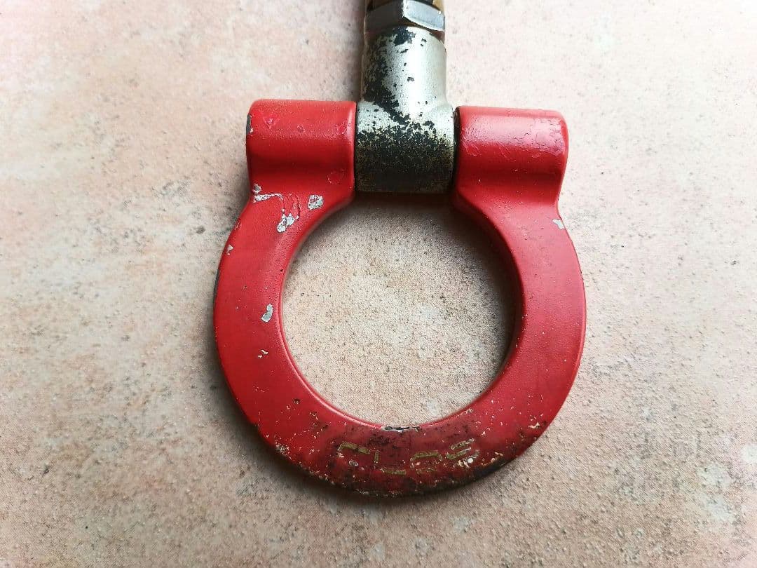 CLOS製牽引フック 赤色 アバルト500用 595/695など