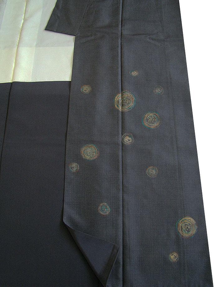 本場縞大島紬・訪問着＆紬袋帯・帯〆・帯揚げセット（正絹）仕立上り＜TT1302＞