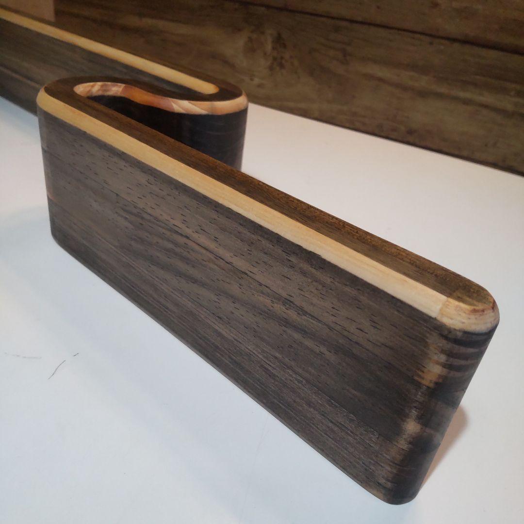 曲線デザイン　ウォールシェルフ　飾り棚　　エボニーブラック　２型