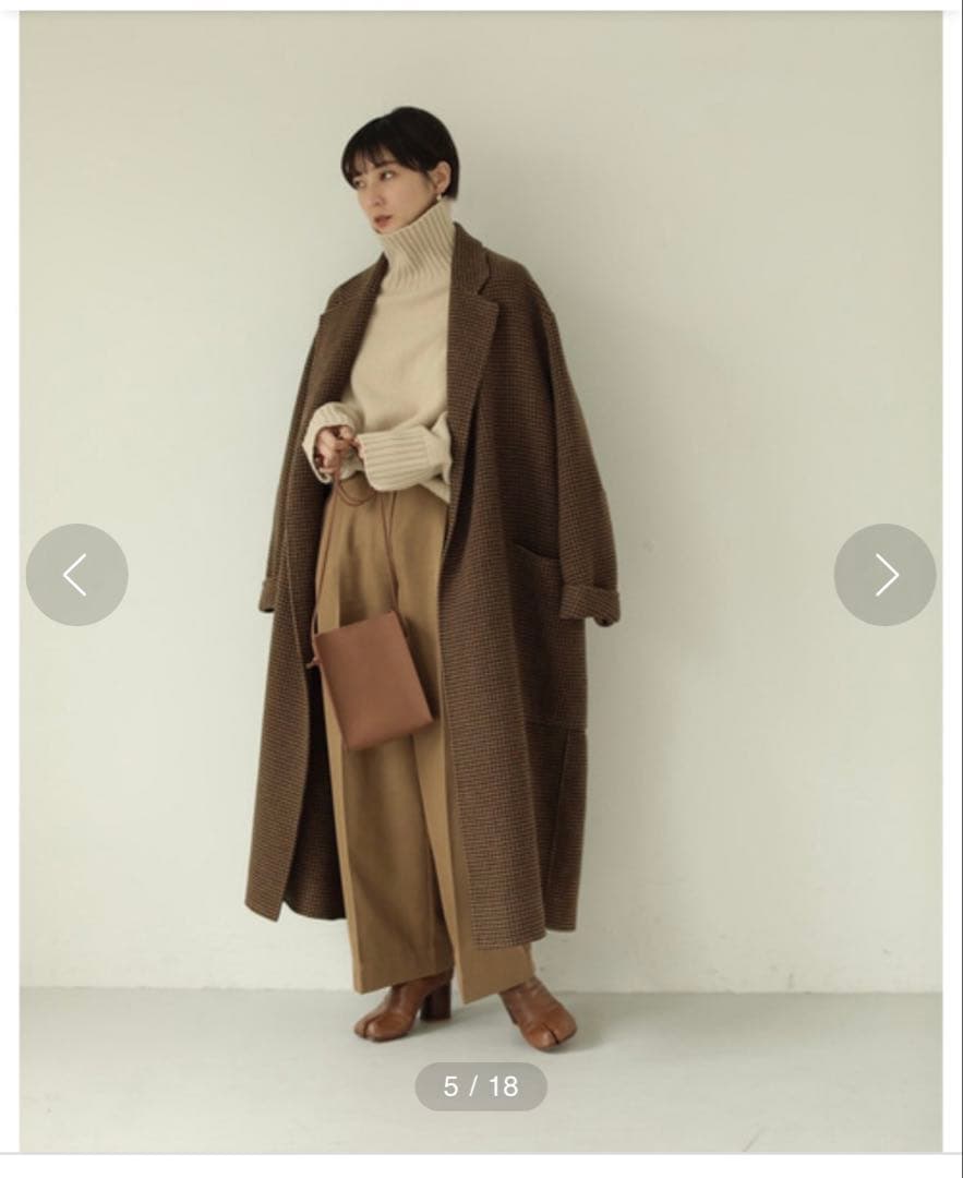 トゥデイフル　TODAYFUL オーバーチェックコート　38