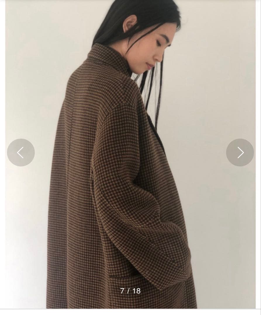 トゥデイフル　TODAYFUL オーバーチェックコート　38