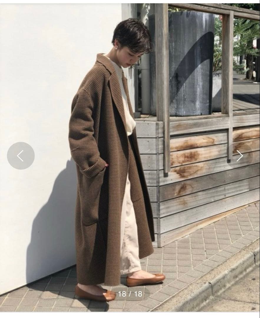 トゥデイフル　TODAYFUL オーバーチェックコート　38