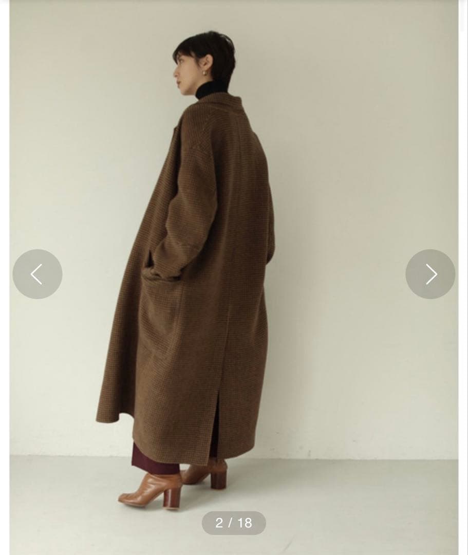 トゥデイフル　TODAYFUL オーバーチェックコート　38