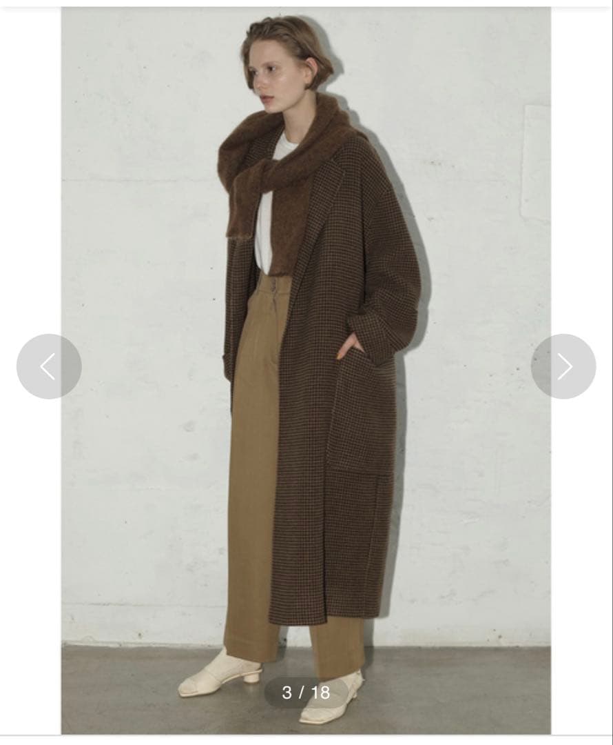 トゥデイフル　TODAYFUL オーバーチェックコート　38