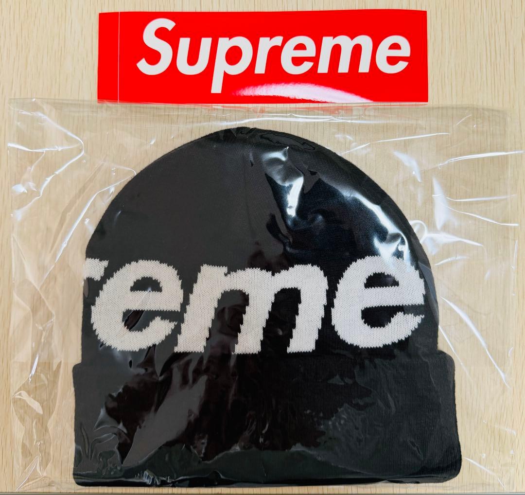 Supreme Big Logo Beanie “Black”