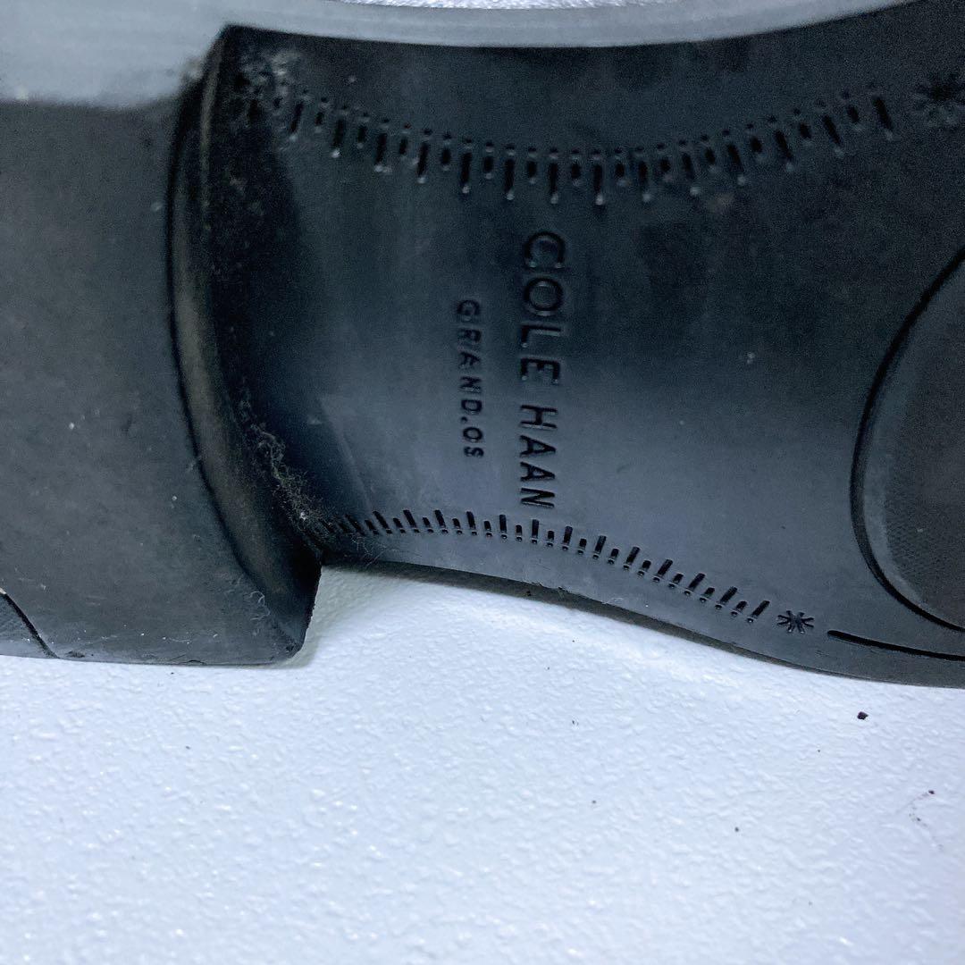 美品 コールハーン ビジネスシューズ 防水 ストレートチップ 本革 黒 8M