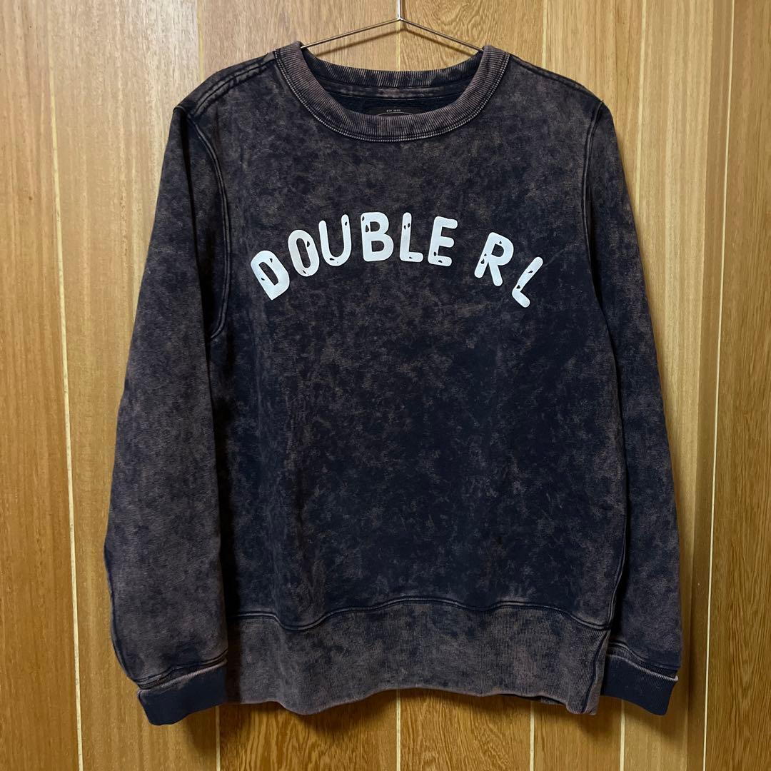 DOUBLE RL ブラウン×ネイビー　スウェット Lサイズ　USA限定