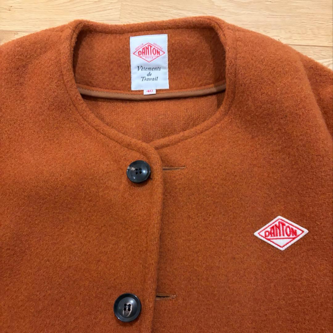 ★最終値下げ1月11日まで★ダントン　ウールモッサ　ノーカラーコート