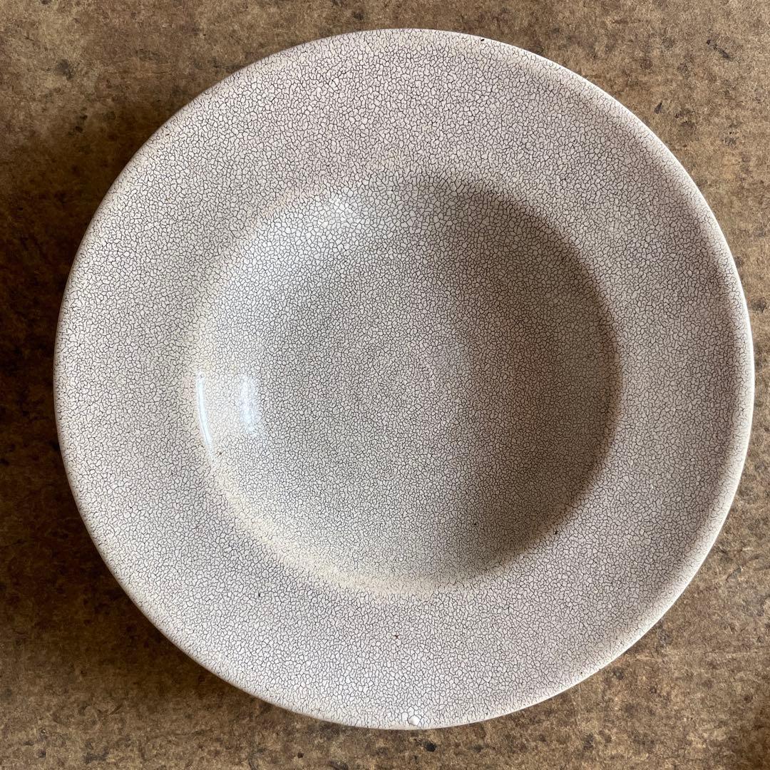 はくとんママ 美濃焼　錆かいらぎリム6.5寸深皿