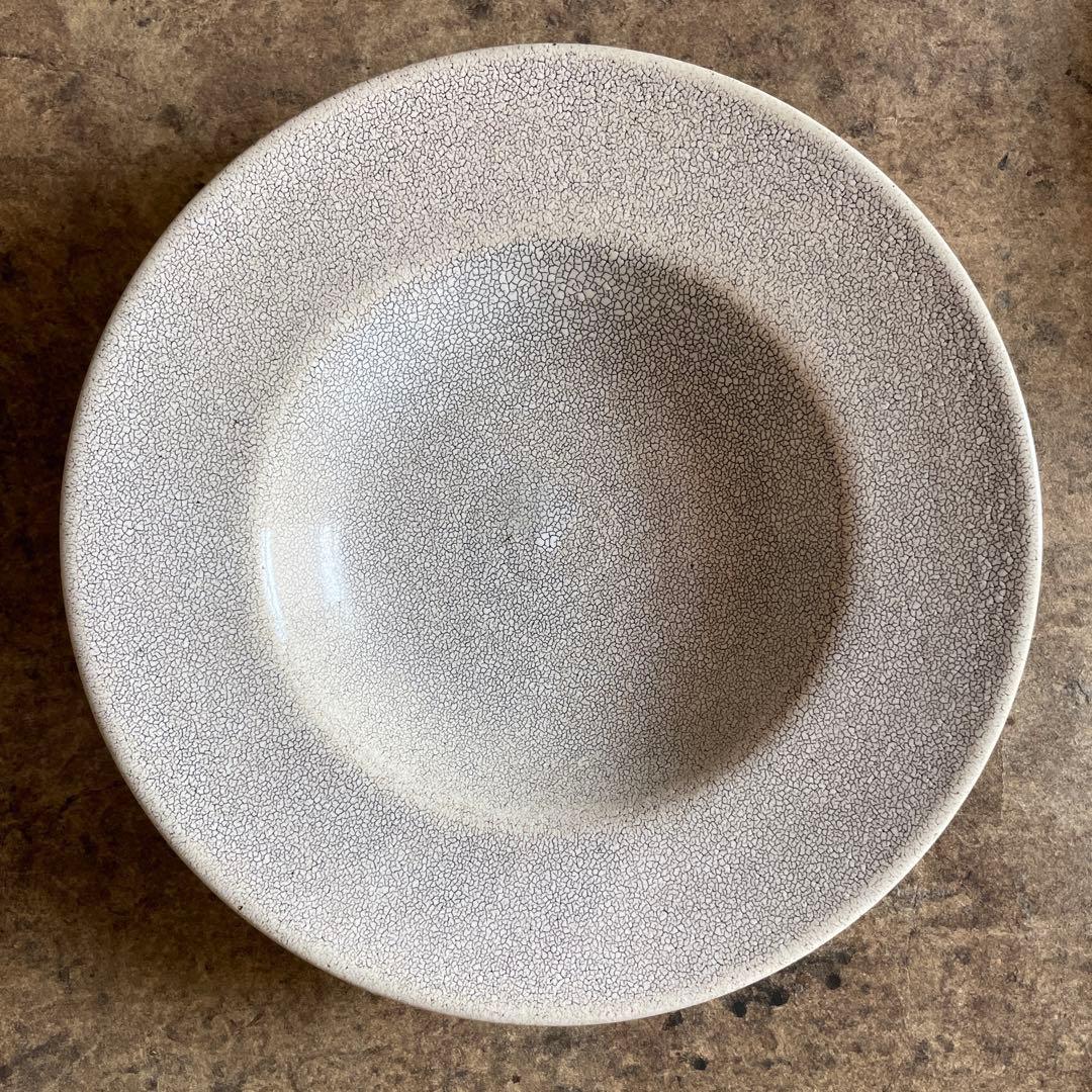 はくとんママ 美濃焼　錆かいらぎリム6.5寸深皿